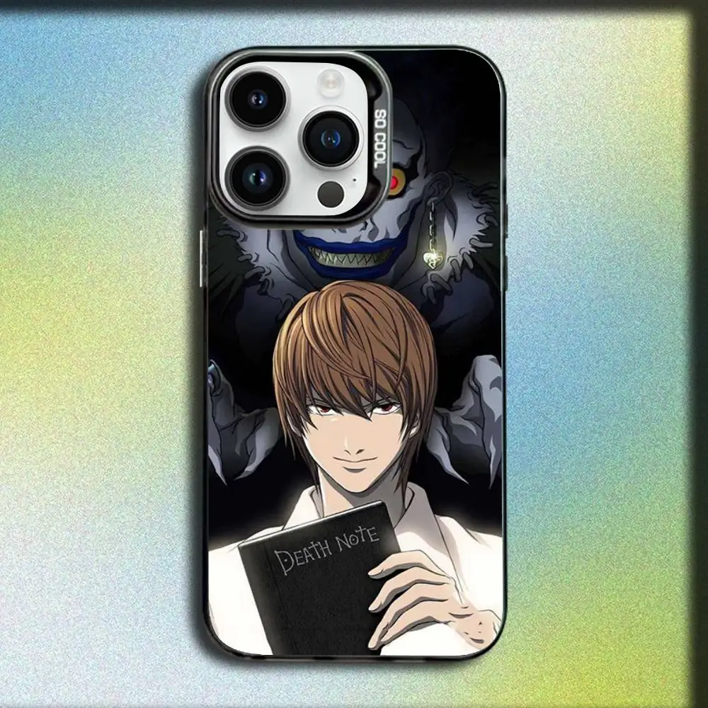 حافظة هاتف D-Death N-Note Manga لهاتف iPhone 17,16,15,14,13,12,11,Pro,Max,Plus,E,SE4,Air,Mini Black IMD Box