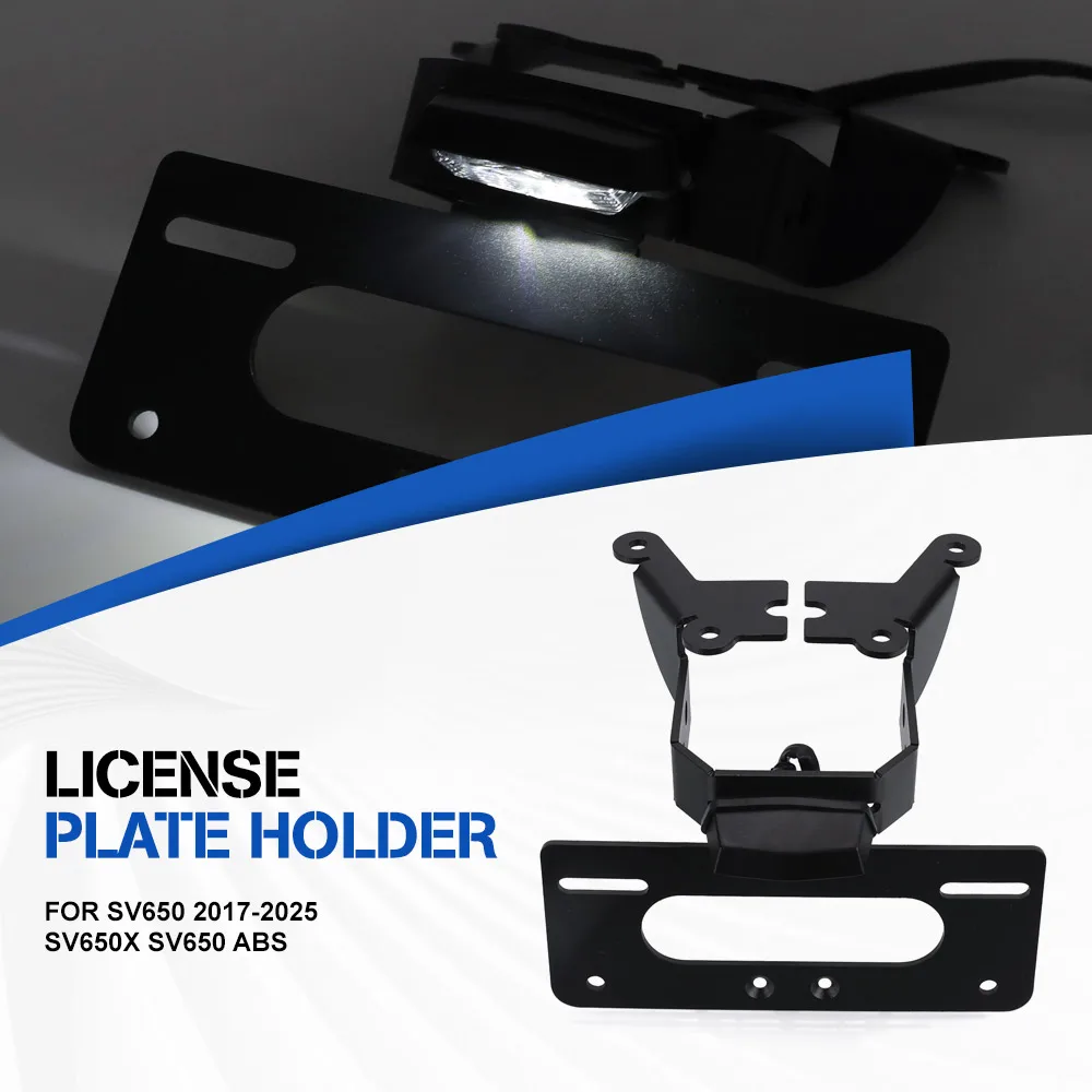 License Plate Holder Fender Eliminator Fit For SUZUKI SV650 2017-2025 SV650X SV650 ABS Rear Tail Tidy Registration Plate Kit