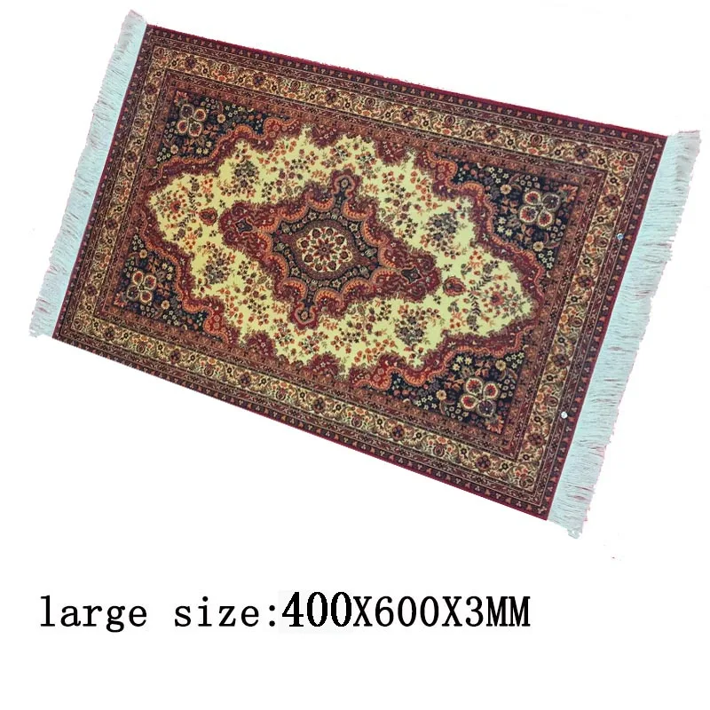 Large Mouse Pad Persian Carpet Laptop  Pc Gamer Mechanical Keyboard  Mousepad Edge White Tassel  Rubber Table Mat for Pet