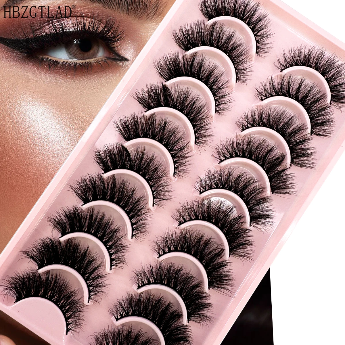 Neue 10Pairs Wimpern Make-Up Weichen, Flauschigen 3D Nerz Falsche Wimpern Dicke Handgemachte Volumen Nerz Wimpern Faux Natürliche Gefälschte Wimpern werkzeug