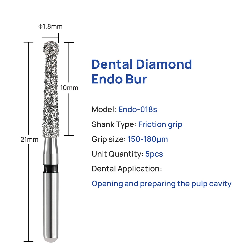 10 Stück AZDENT Dental-Diamantbohrer Endo-Bohrer FG-Bohrer 1,4/1,6/1,8 mm zum Öffnen und Vorbereiten des Pulpahöhlenraums für Hochgeschwindigkeits-Zahnärzte in der Zahnmedizin – Detail 10