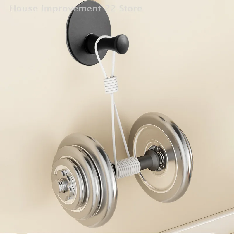 Ganchos de pared sin perforaciones, ganchos adhesivos fuertes y resistentes para colgar toallas, ropa y albornoces, 4 Uds.