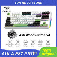 Aula F87 Pro Mechanical Keyboard Wired/2.4g Wireless/Bluetooth 3 Mode Hot Swap Rgb Pbt Gasket 87 Keys Customized Gaming Keyboard