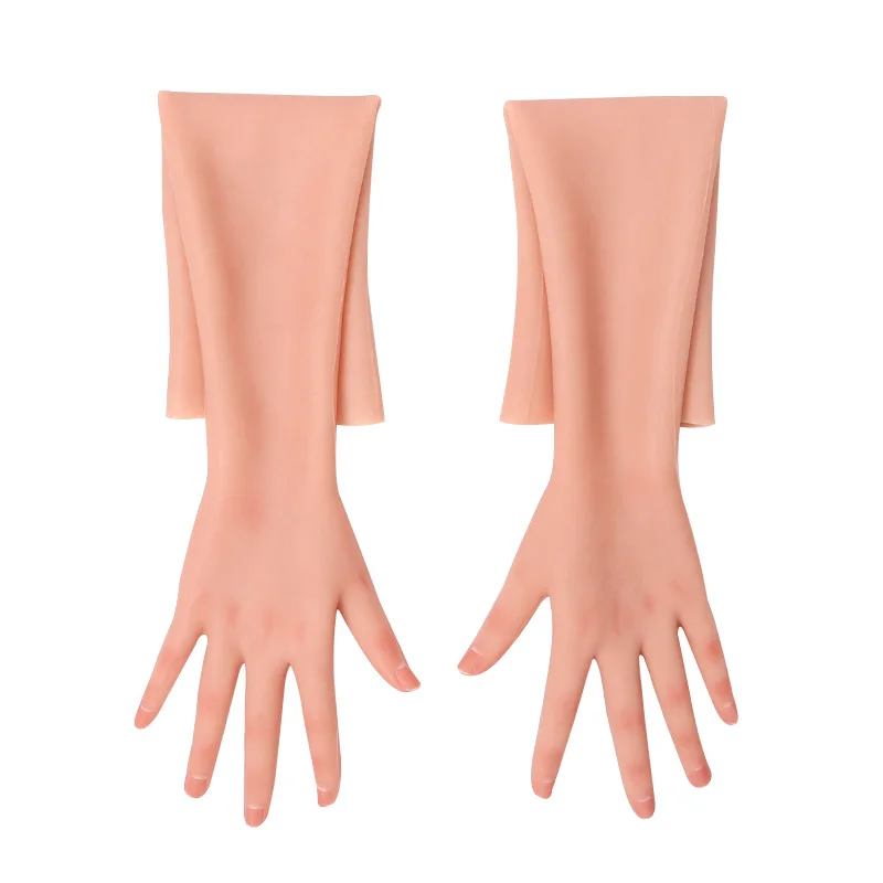 Female Hand Gloves Sleeve Highly Simulated Skin Texture Prosthesis Arm Cover Scars Crossdresser Cosply Scar Covering