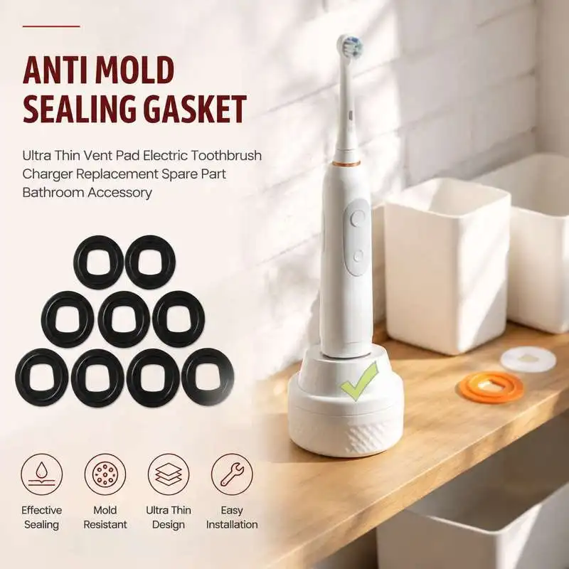Thin Breathable Spacer Anti Mildew Rubber Gasket Fit Electric Toothbrush Charger Base Daily Bathroom Supply