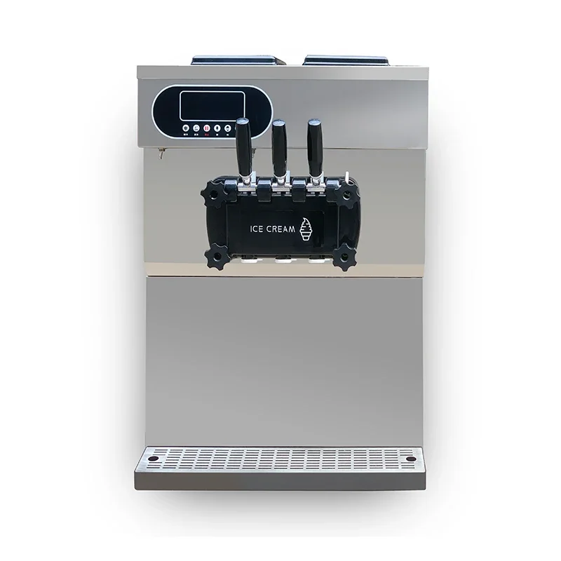 Fully Automatic Softy Ice Cream Machine 3 Flavors Ice Cream Machine for Sale Softy Machine with Air Pump