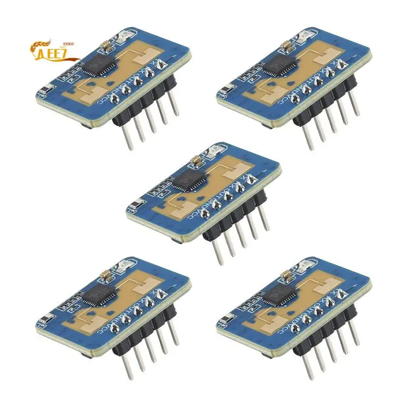 AEE7-5 Pcs 24G Mmwave HLK-LD2410C Human Presence Radar Sensor Intelligent Sensor Motion Detection Module