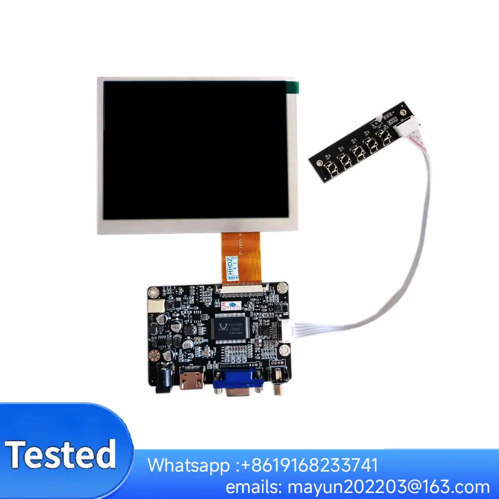 5.6 Inch AT056TN52 V.3 / V3 640×480 TFT LCD Display Screen Panel with VGA/AV Control Board