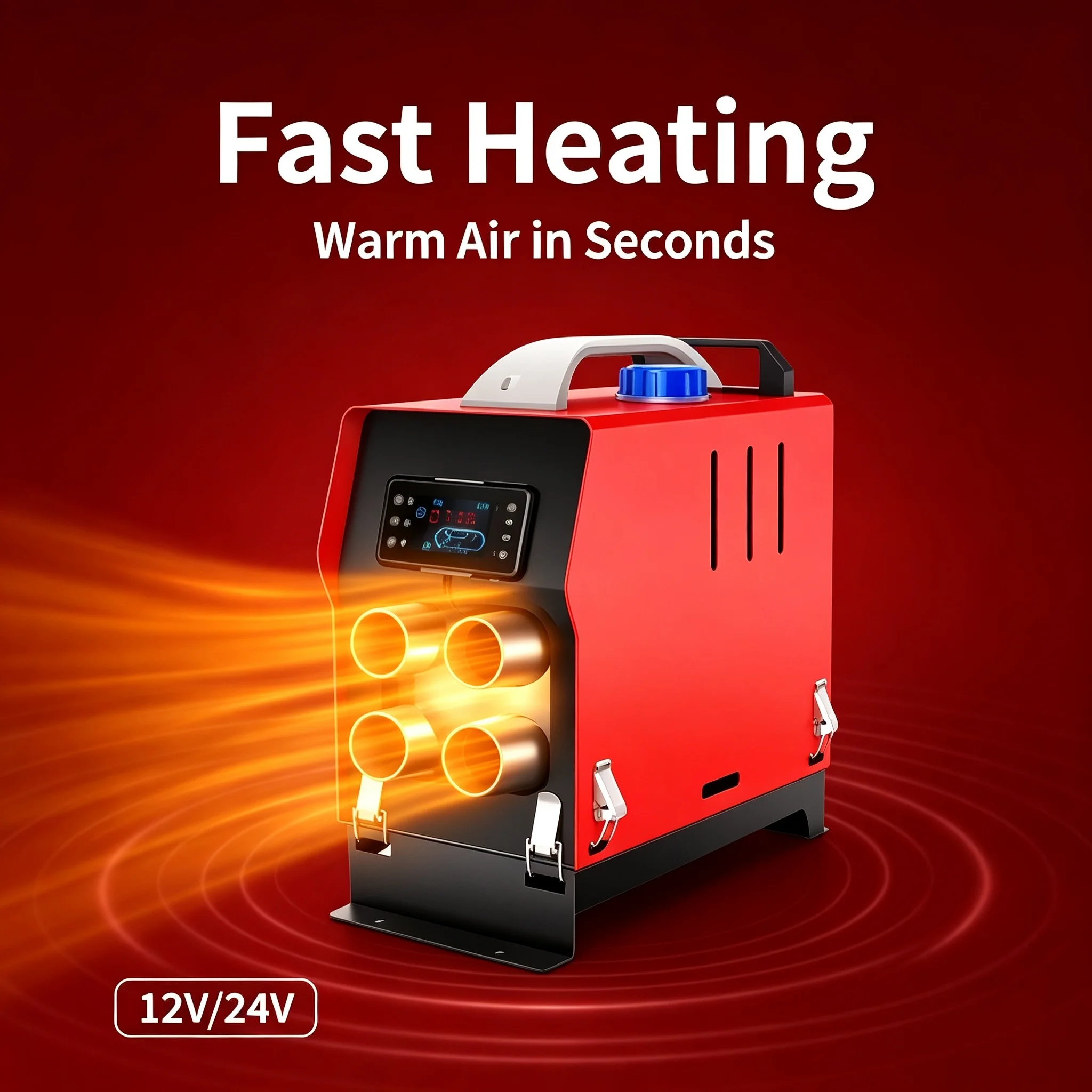 Dual-Use Diesel Parking Heater All-in-One for Vehicle & Home, Universal 12V Car 24V Truck Diesel Heating Fan