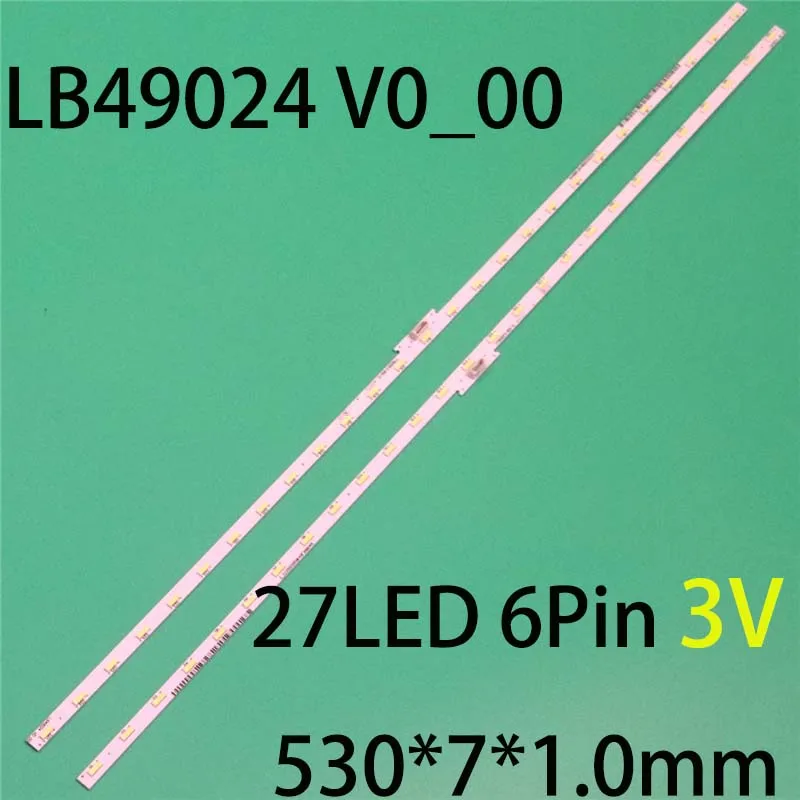 2PCS/Set Brand New TV's LED Lamp Bars LB49024 V0_00 Backlight Strips For SONY KDL-49WF804 KDL-49WF805 Matrix Planks 4-742-541-