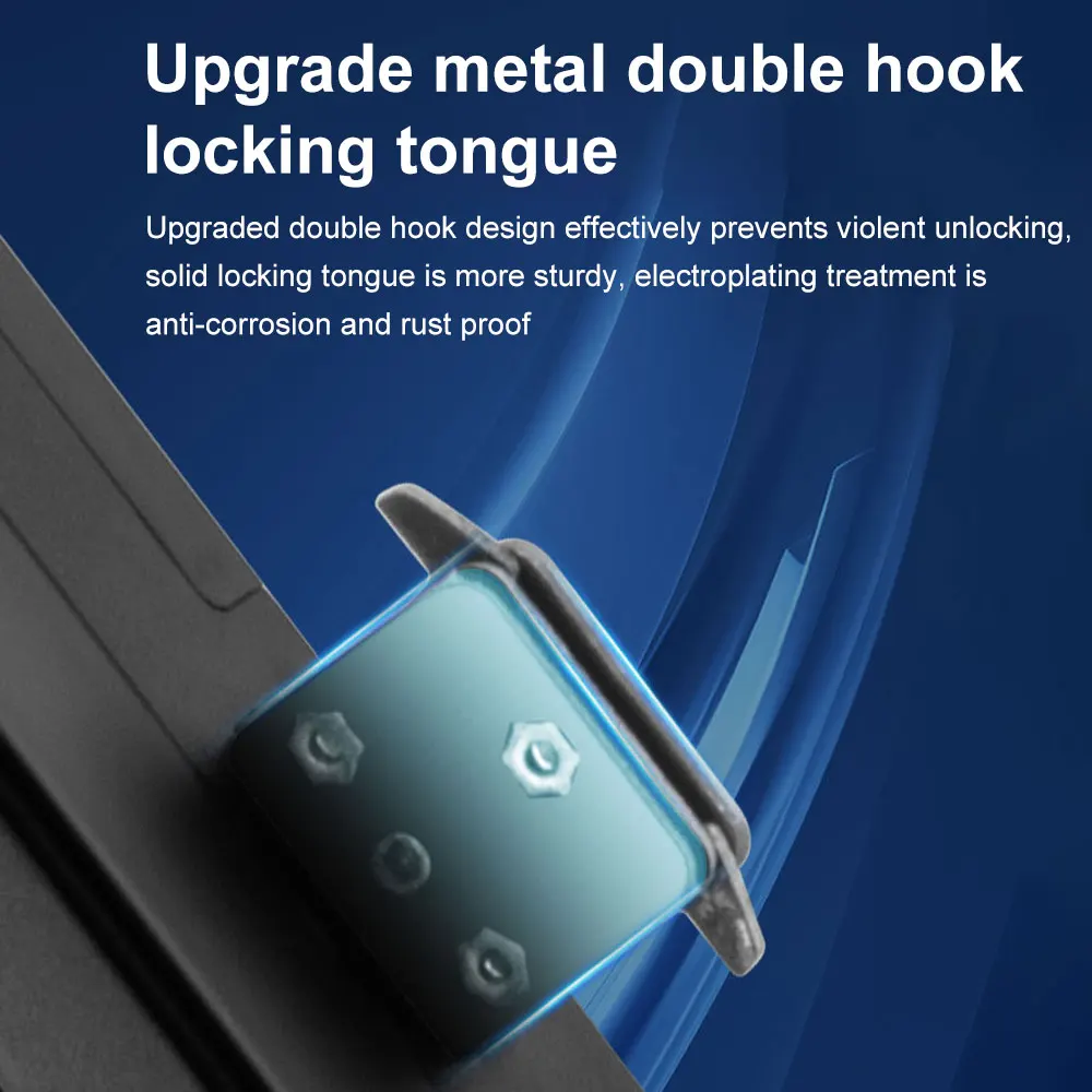 Intelligent Lock Glass Door Password Fingerprint Unlock Biometric Office Door Lock Optional Gateway Networking Support Tuya App