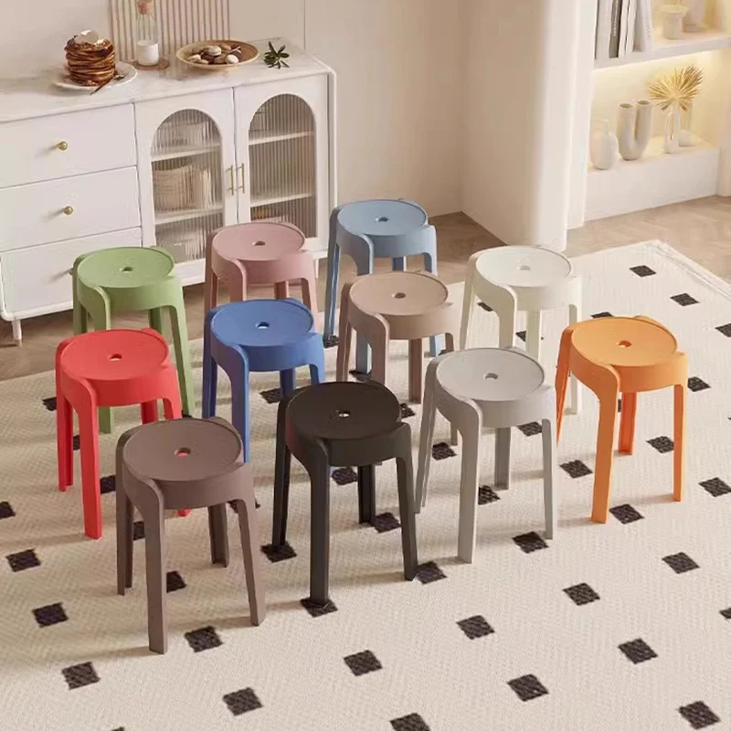 Plastic Stackable Bathroom Chair Shower Portable Designer Space Saving Stool Outdoor Bedroom Tourist Cabeceros Home Furniture