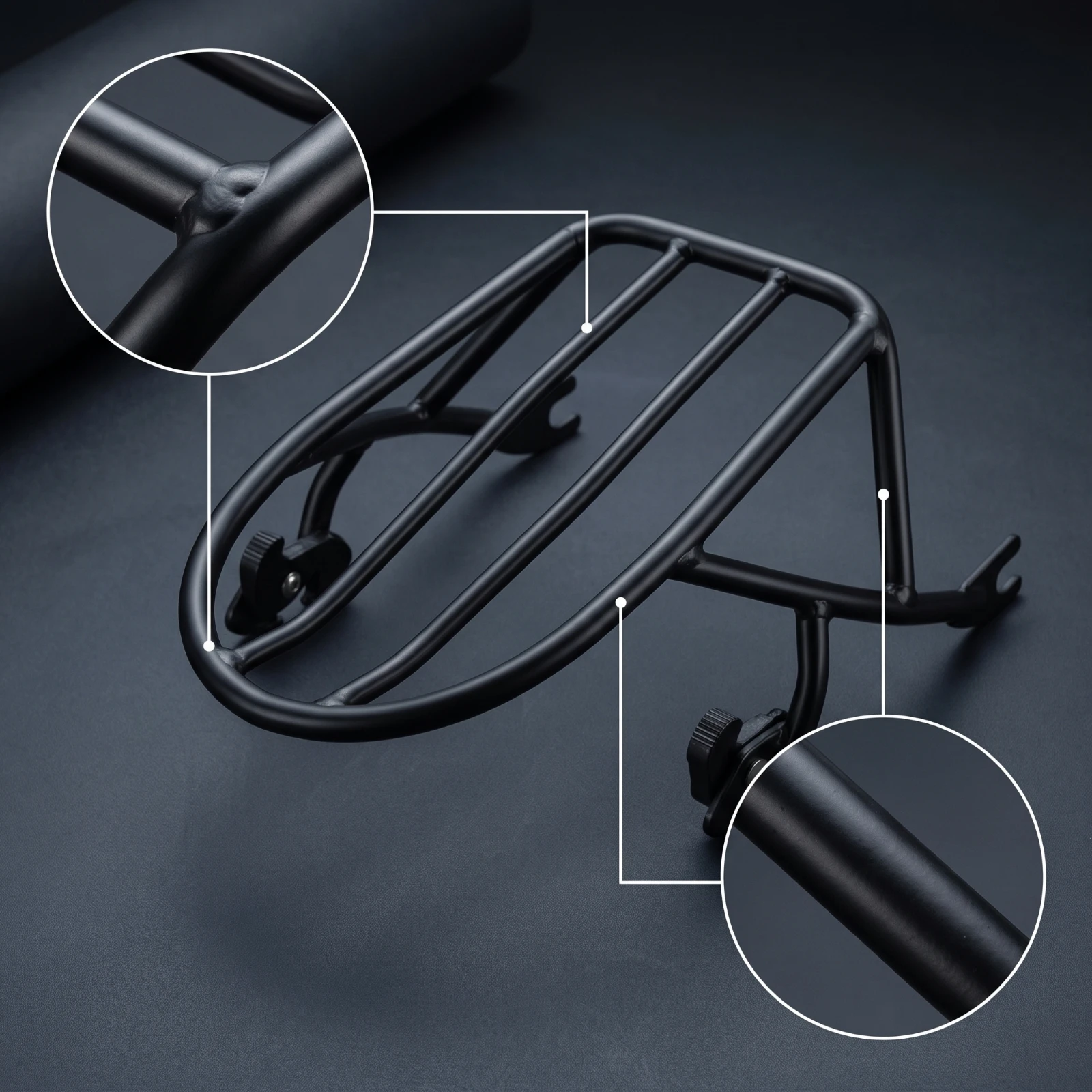 Rear Luggage Rack Cylindrical Rear Cargo Carrier Motorcycle Luggage Carrier Heavy-Duty Cargo Mount Long-Lasting for Commuters