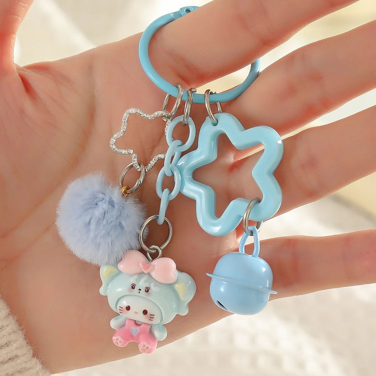 

1pcs for Hello Kitty Keychain Phone Chain Keychain Girl Charm Bag Schoolbag Pendant Best Friend Gift