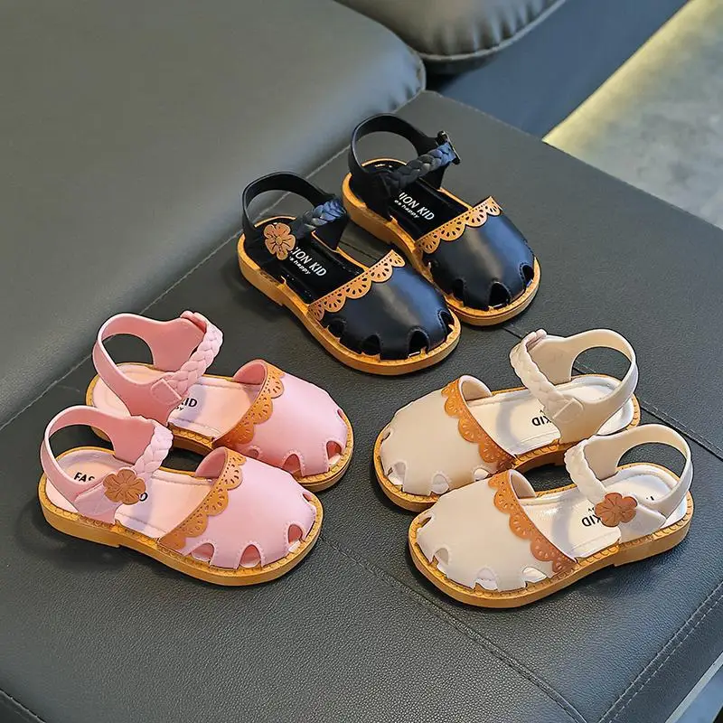 Fashion Girls' Shoes 2026 Summer New Kids Sandals Comfort Anti Slip Girls Flower Beach Shoes Wholesale Sandalias De Mujer