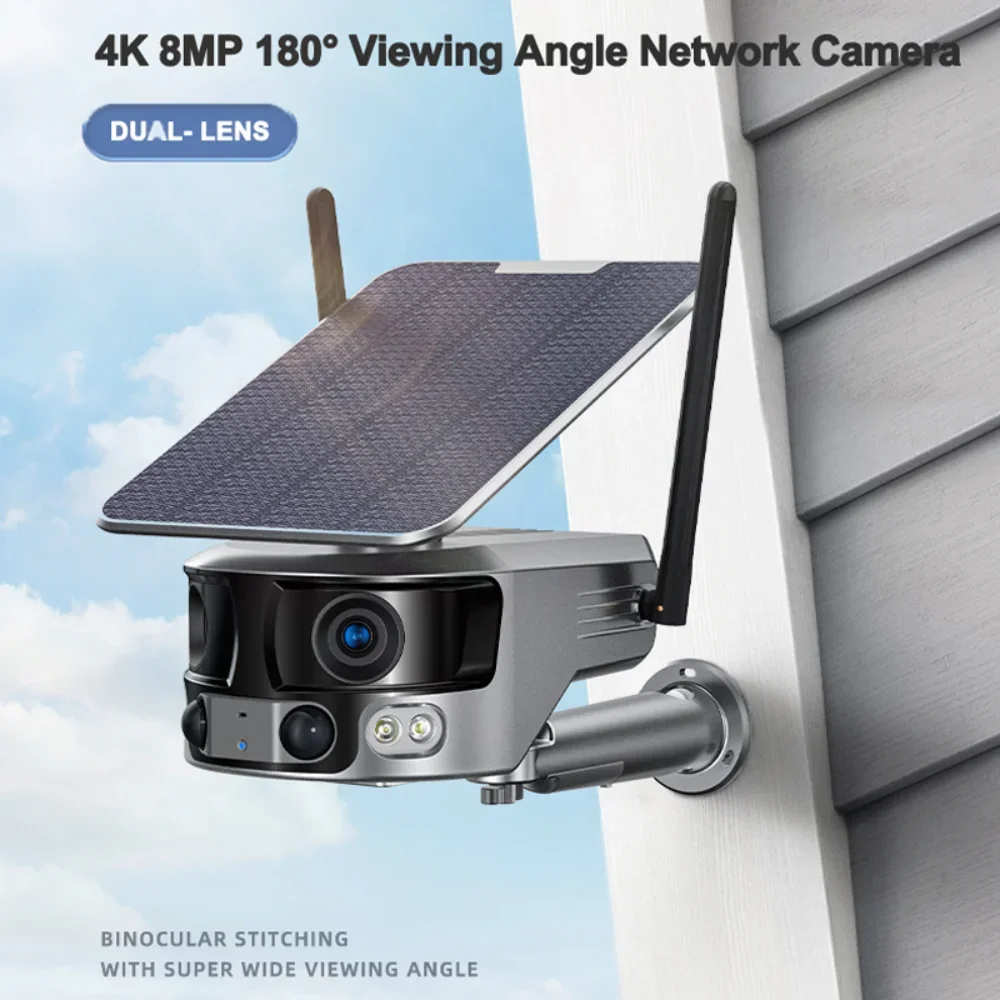 New Design 8MP 4K Solar Security Camera 4G SIM Card Rechargeable Solar Camera Outdoor WiFi Camera With PIR Motion Detection