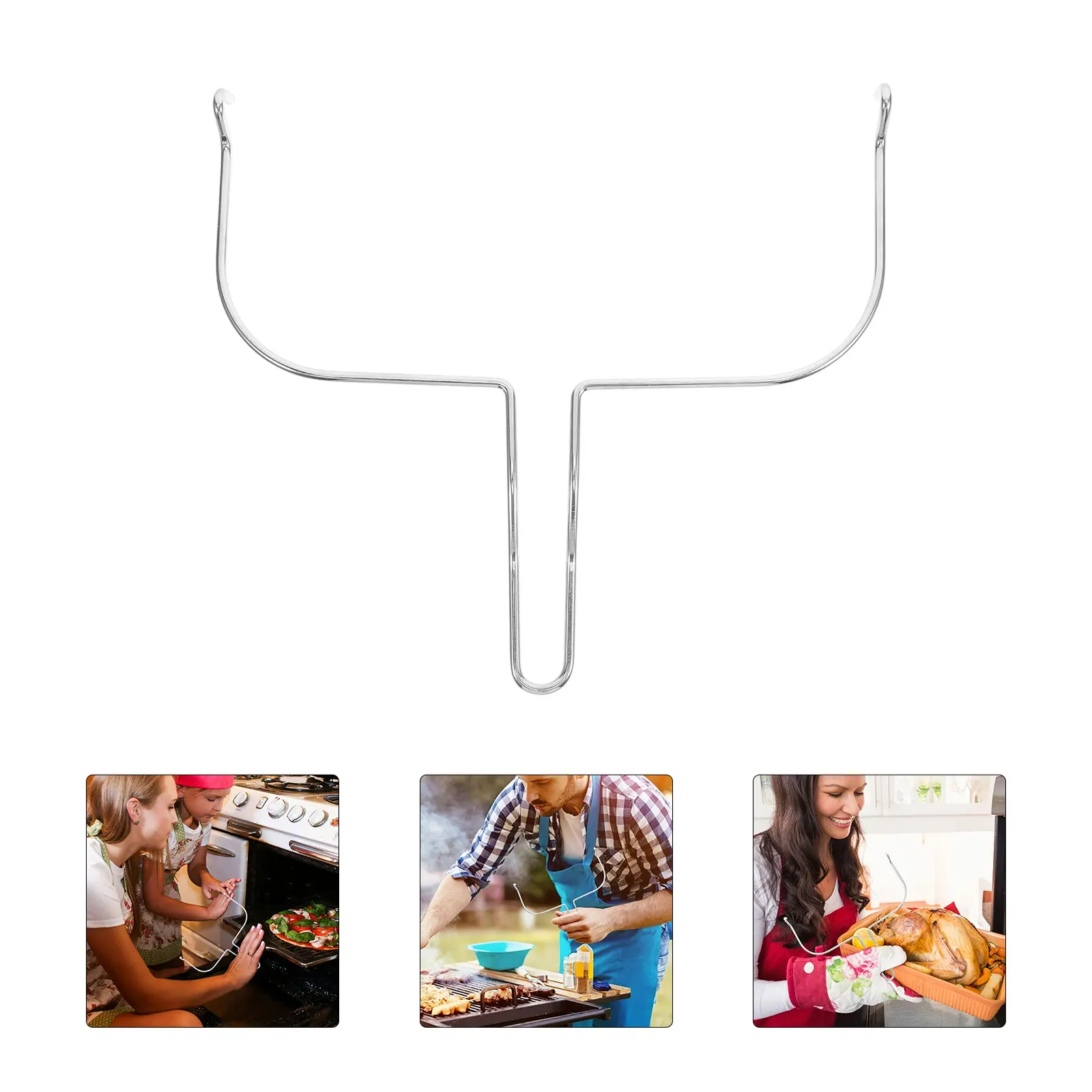 

Electronic Oven Grill Fork Anti-Scald Chicken Clip Roast Holder Portable Multi-Functional Tong Oven Air Fryer Bbq Meat Fork