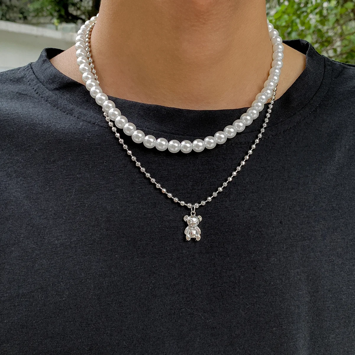Fashion Multi layer Cross Shining Clavicle Chain Collar Necklace for Men and Women Daily Dressing Party Birthday Gifts Jewelry image 2