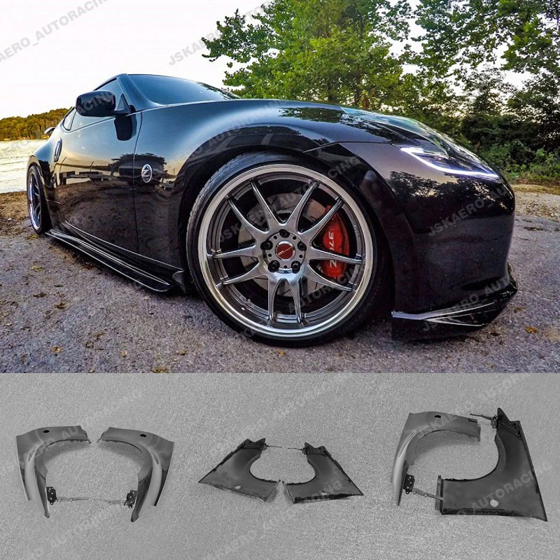 For Nissan 09-17 370z z34 OE Front Fender Mudguards Bodykits Carbon Fiber 2PCS car Bodykits