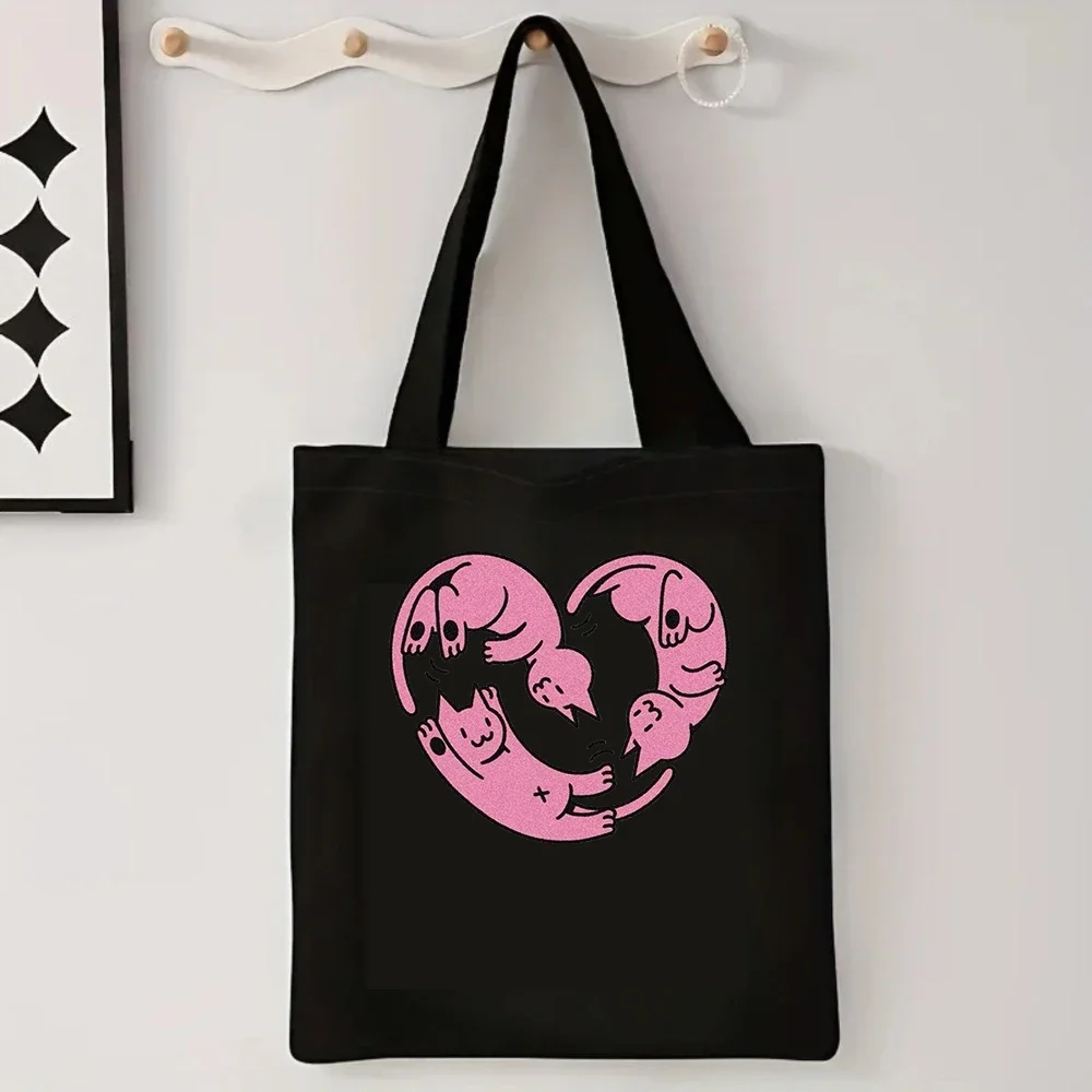 Botanical Floral Wreath Canvas Tote Bag 