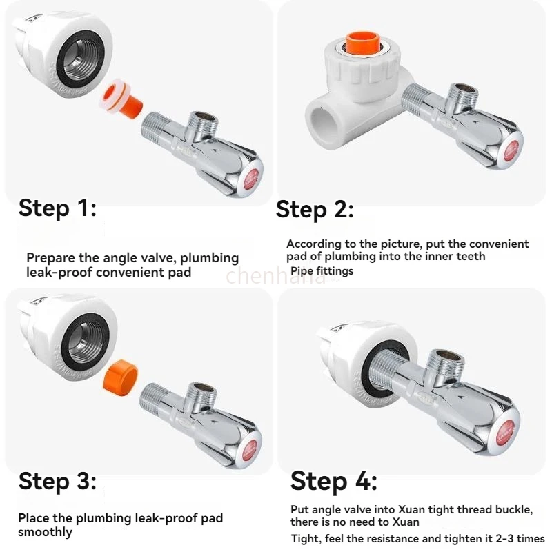 1/2ppr water heating faucet silicone gasket sealing ring gasket triangle valve waterproof internal tooth sealing fittings.