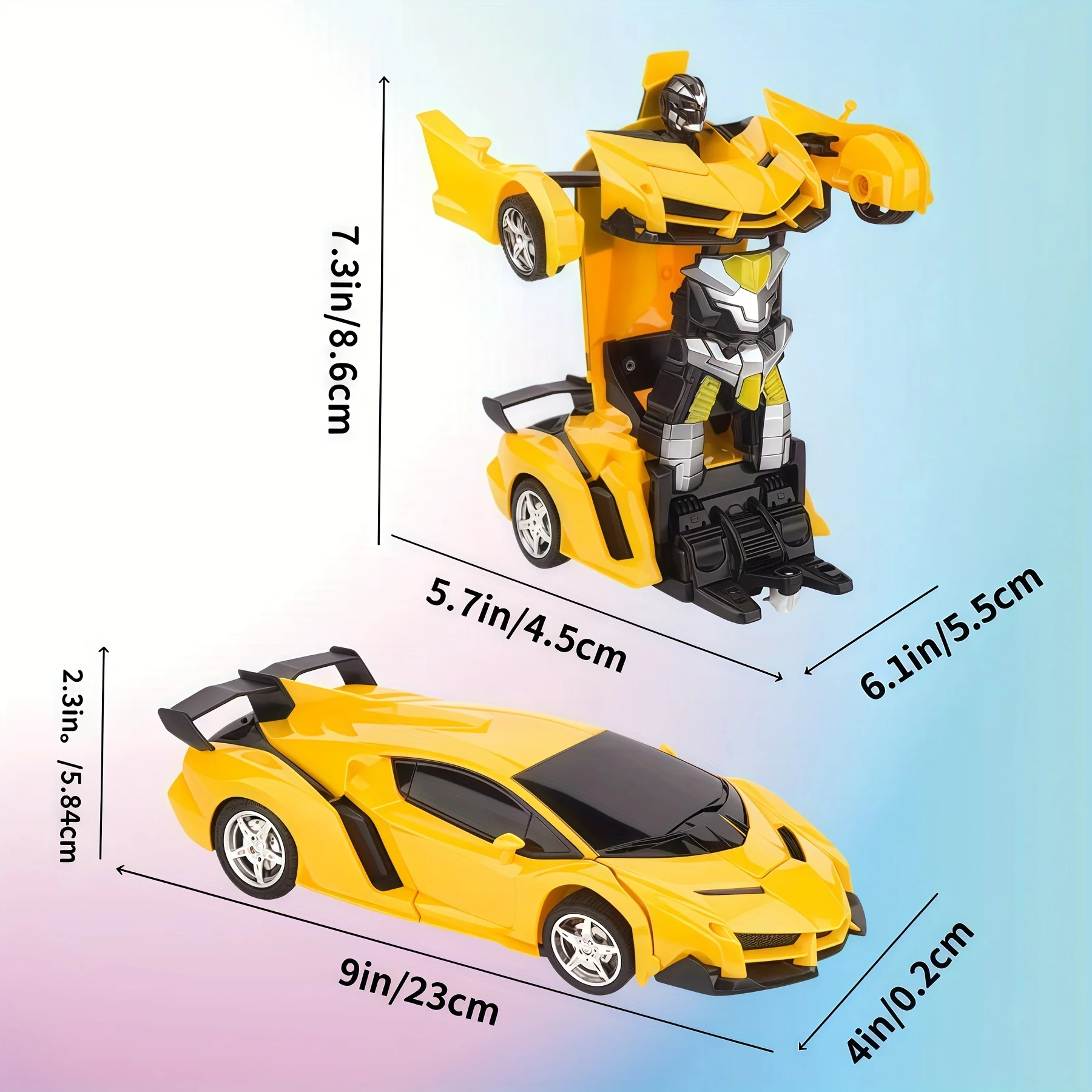 Robô de carro RC 2 em 1, veículo de brinquedo transformador de controle remoto, modelo de carro de corrida de deformação, conversão automática, presentes para meninos e crianças