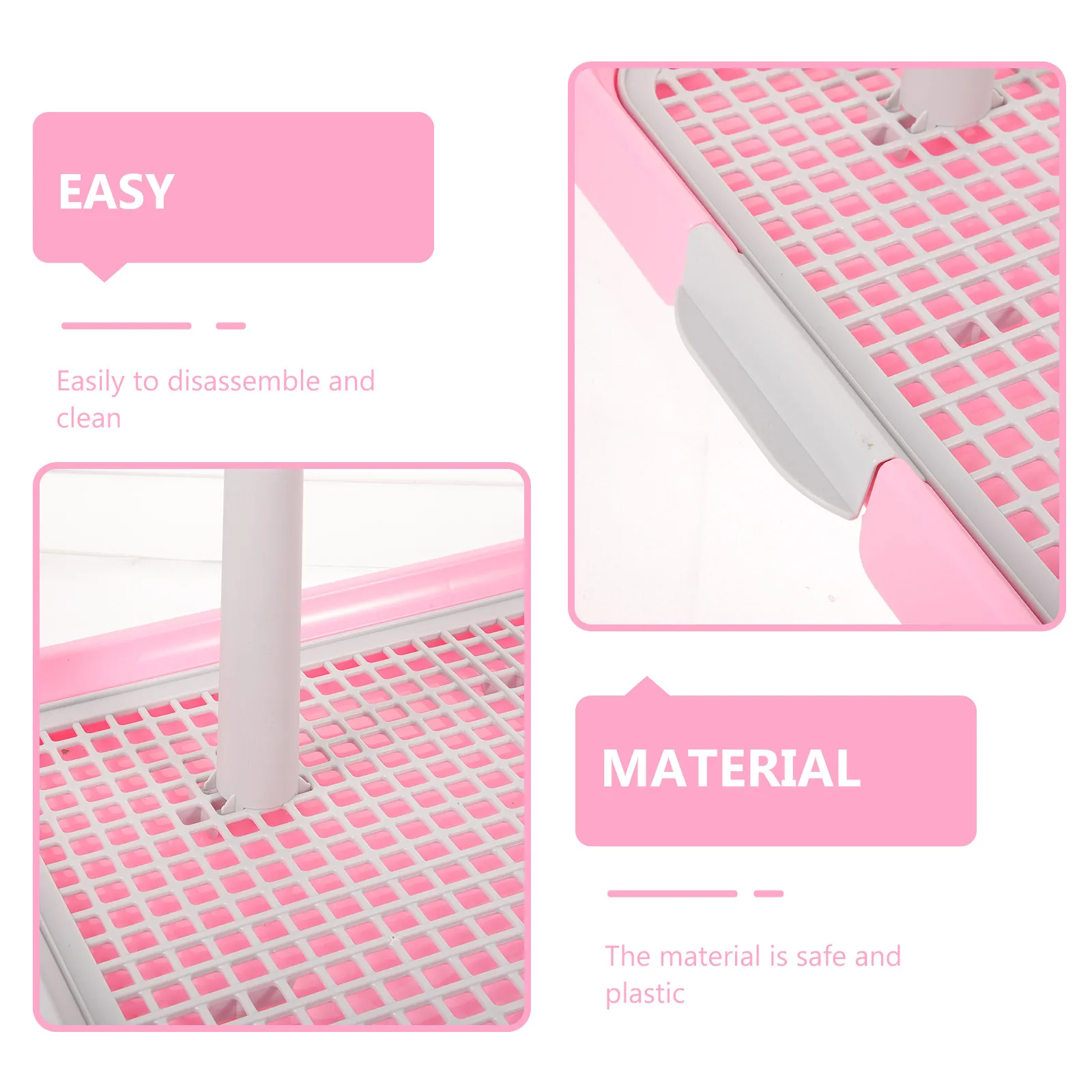 

Туалет для собак для дома с двухслойной конструкцией, лоток для приучения щенков к туалету, сетчатый дизайн, противоскользящий, для клеток и домашнего использования