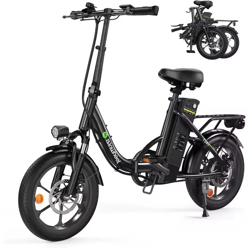 

Adult electric bike, 750W peak motor with maximum range 55mil and EBike 19 mil, 16 folding electric bikes