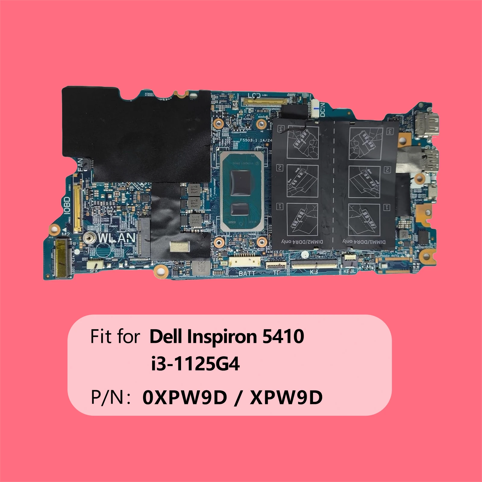 

0XPW9D XPW9D Материнская плата для ноутбука Cyborg 14TGL 19856-1 для системной платы Dell Inspiron 5410, процессор i3-1125G4