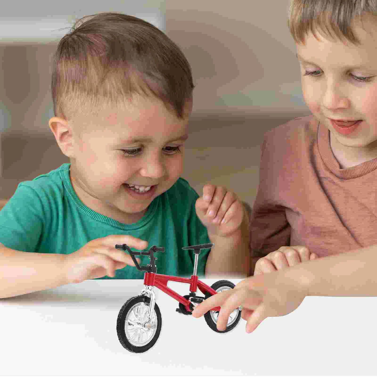 House Miniature Food Toy Scene Accessories Simulation Bicycle Photo Props Decor Play Bike Artificial Alloy for Tiny Model