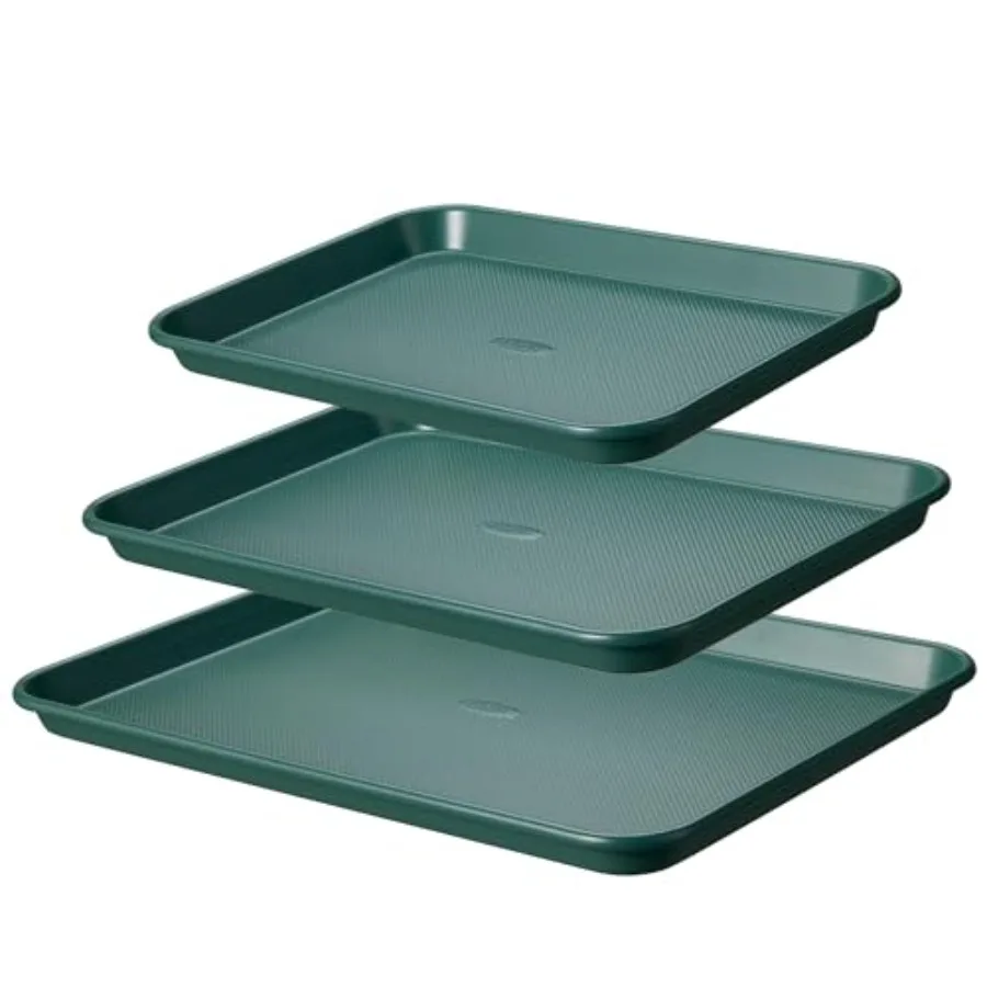 

3-Piece Baking Pan Set - Bakeware Set, Baking Sheet Set Including 13 Inch 15 Inch 17 Inch Sheet Pan, Cookie Sheet for Baking
