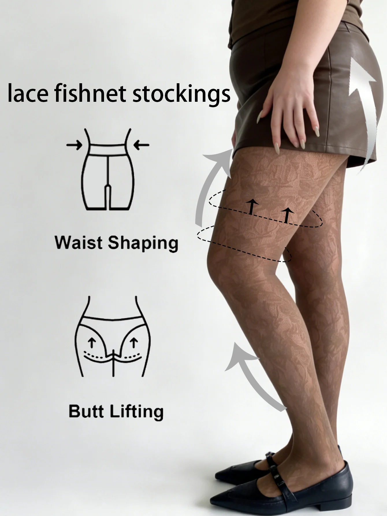 1 Stück Valentinstag Damen Netzstrumpfhose mit Blumenmuster Transparente Jacquard-Netzstrümpfe Süßer Cooler E-Girl-Stil Dünn