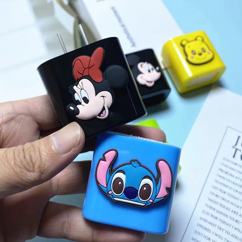 Cartoon Disney 18W 20W kabel ładowarka Protector dla iPhone 11 12 13 Pro Max iPad linia danych szybka ładowarka ochrona organizator