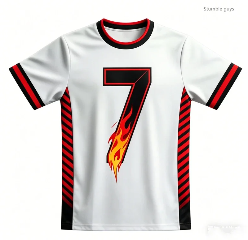 Sommer Herren Streetwear Jungen Ronaldo Fußball Grafik Kurzarm T-Shirt Lässiges Sport-Trikot Fitness-Training