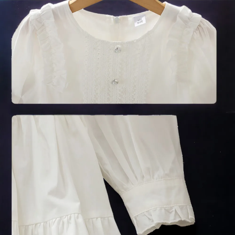 Girls outfits Maxi Princess Dresses for Kids White Dress Clothing Teenagers School Uniform Children Costumes 6 7 8 9 11 13 Years