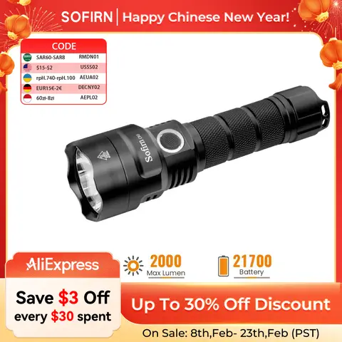 C8G Powerful LED Flashlight Sofirn