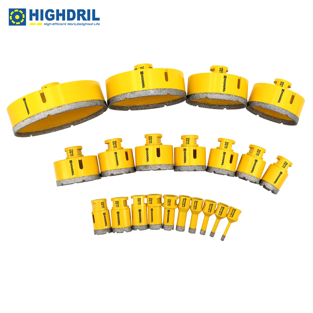 HIGHDRIL 1pc ダイヤモンド Dia6-152mm 掘削ビットコア穴ドリルビット 5/8-11 スレッド磁器タイル花崗岩大理石アングルグラインダー