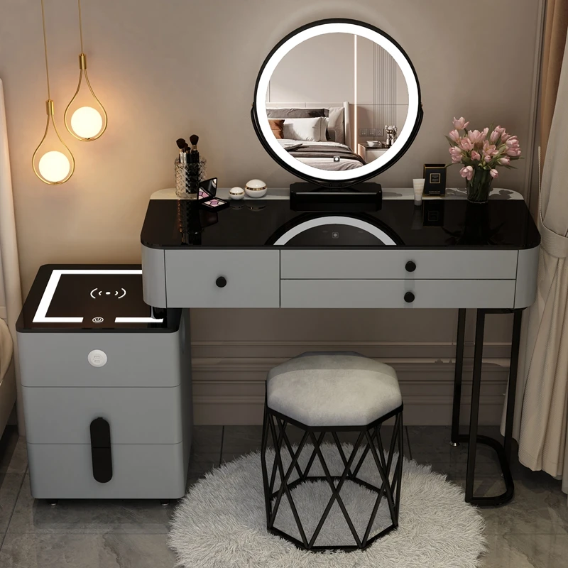 

Туалетный столик для косметики, роскошный органайзер для женщин, современный туалетный столик для гостиной и спальни, модная мебель