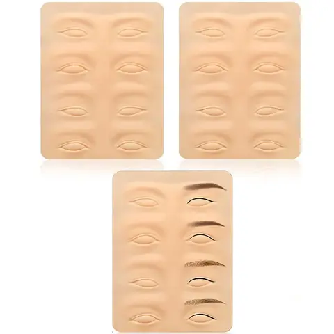 Tattoo Practice Skin Microblading Supplies Eyebrow Eyeliners Practice Latex Skin Permanent Makeup Eyebrow Tattoo Training Tool