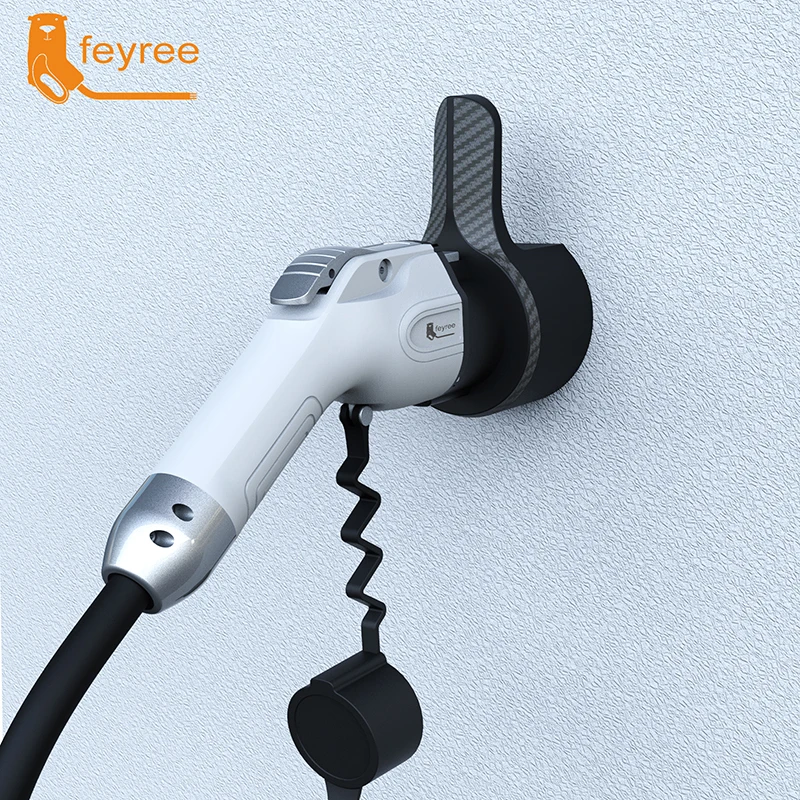 Feyree-Soporte de cargador EV, base de funda para vehículo eléctrico tipo 1, conector J1772, Cable de carga, protección adicional, Wallbox líder