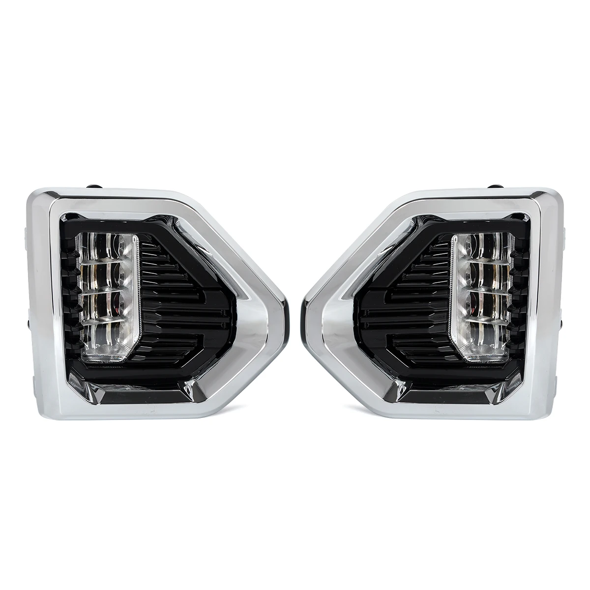 Immagine 7: Fendinebbia Lampada LED con Cornici Cromate Per GMC Sierra 1500 AT4 Denali SLT 2019 2020 2021 2022 Fendinebbia grill 84513246,84513247