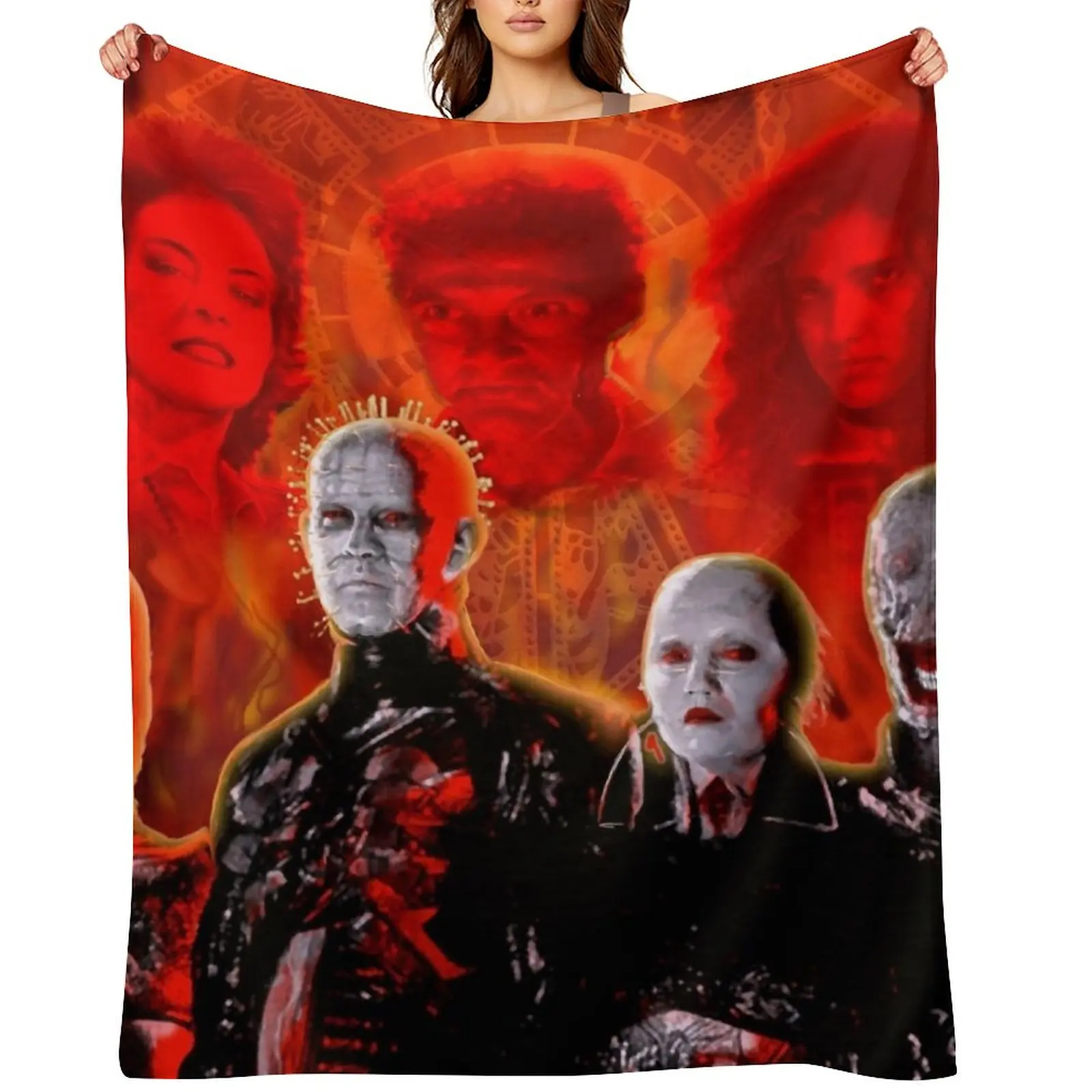 

Hellraiser Cenobites Throw Blanket Heavy warm for winter Thermals For Travel Tourist Blankets