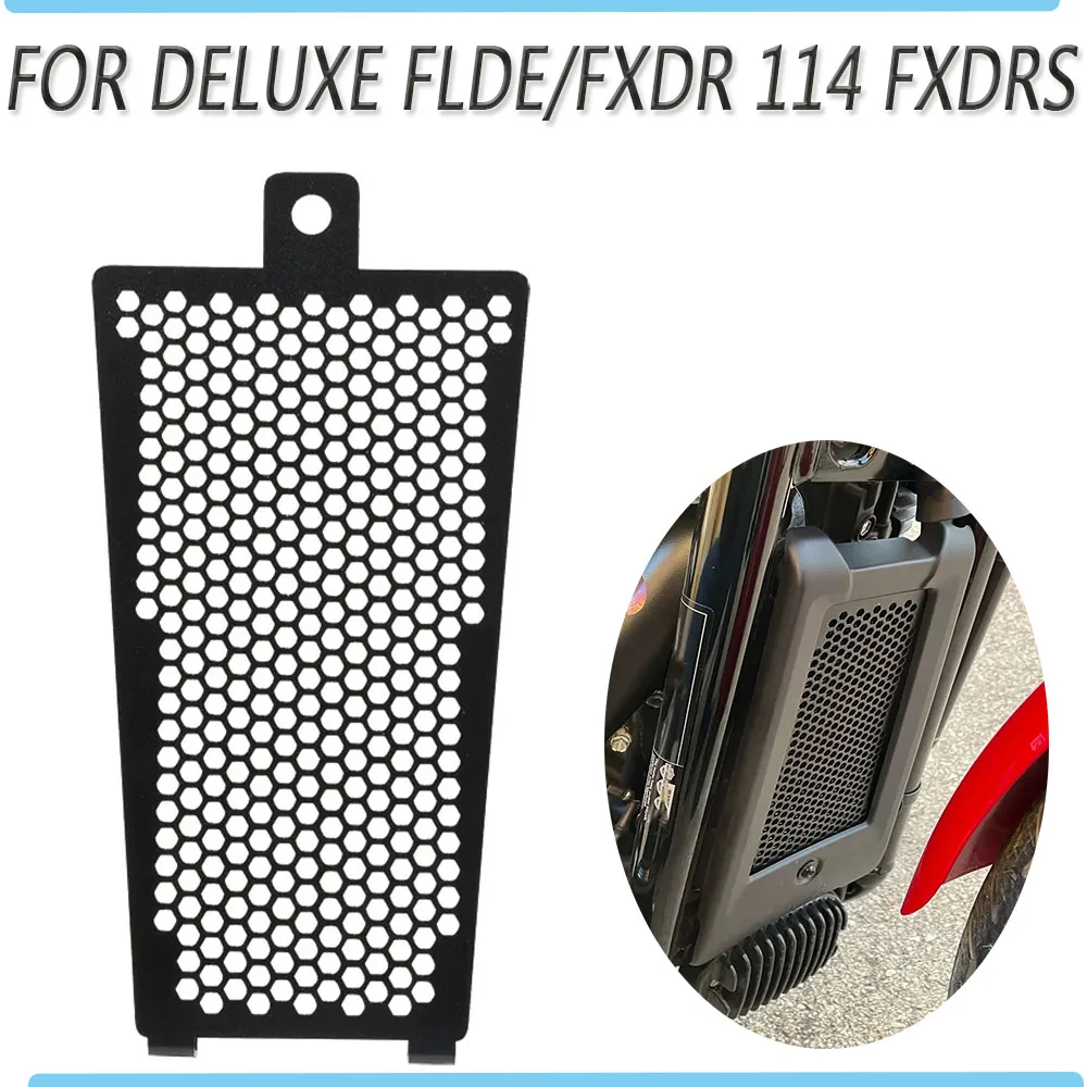 For Harley Softail Deluxe FLDE Radiator Cover Guard Oil Cooler Grill Protector FXDR 114 FXDRS 2020 2019 CNC Aluminum Alloy