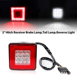 Car Trailer Truck Hitch Towing Receiver Tail Lamp,Reverse Light For Truck SUV Trailer Equipped Class 2-Inch Towing Adapter Hole