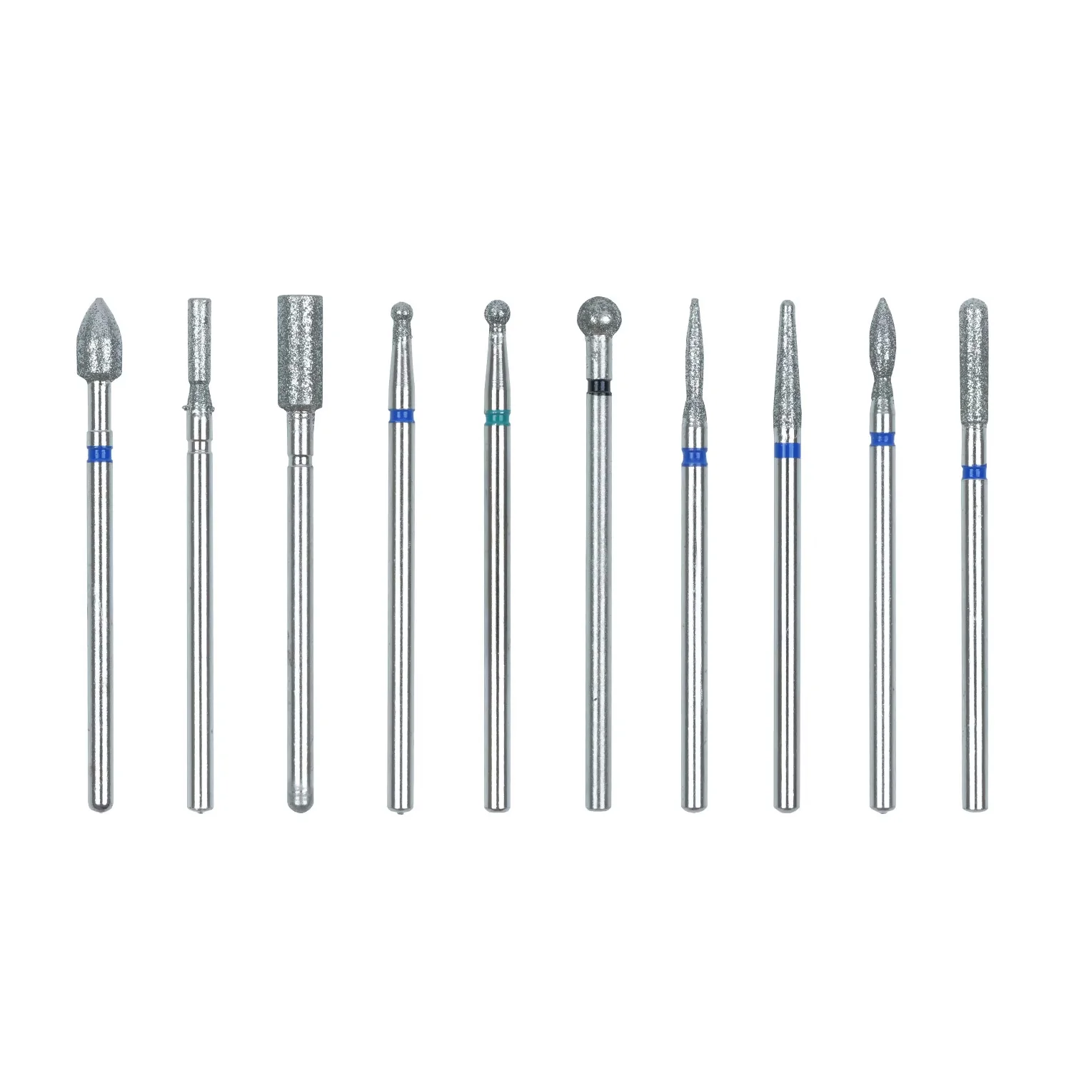 10 PC Professional เซรามิคเจาะเล็บชุด Bit Cuticle Milling Cutters สําหรับเล็บเจาะเล็บอุปกรณ์เสริม Salon เล็บแฟ้ม Emery บิต