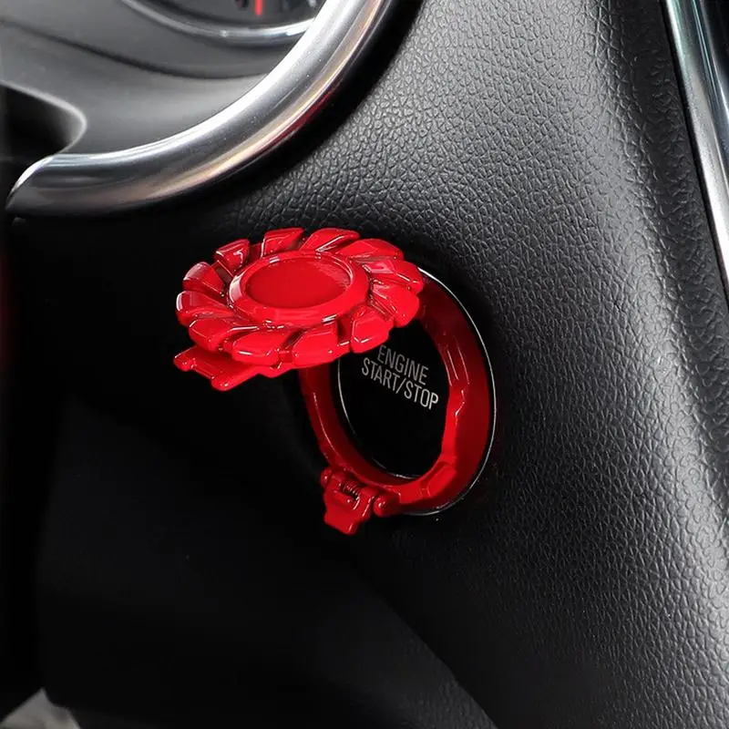 Engine Start Button Cover Push To Start Cover Car Button Ignition Cover Protective Luxurious Engine Start Stop Button Cover Car