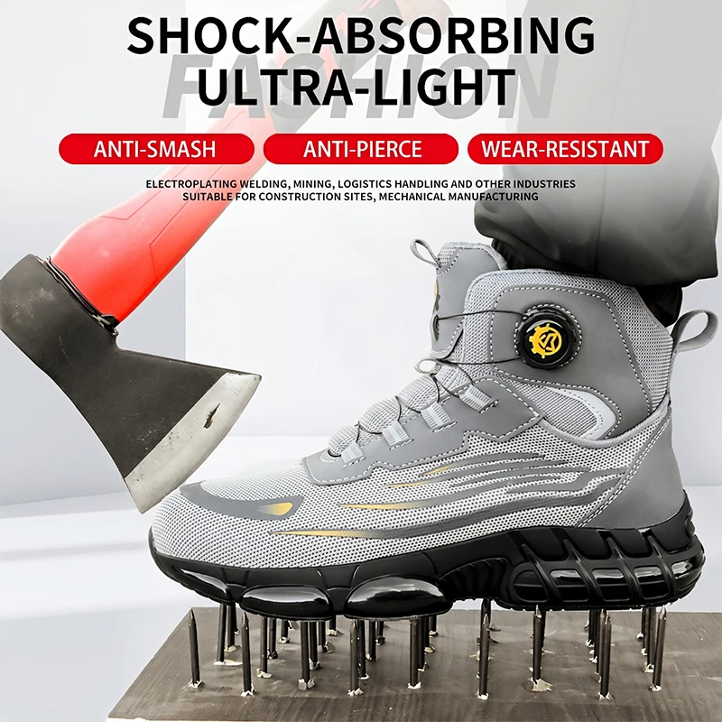 2026 Anti smashing and puncture breathable and comfortable safety shoes, protective shoes, work shoes, mining boots