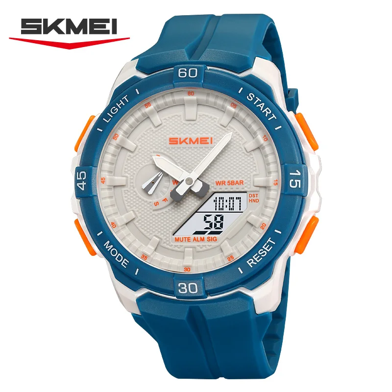 

SKMEI 2583 Military World Time Big Dial Dual-display Digital Watch For Men Countdown Mens Wristwatches Alarm Sports Relojes