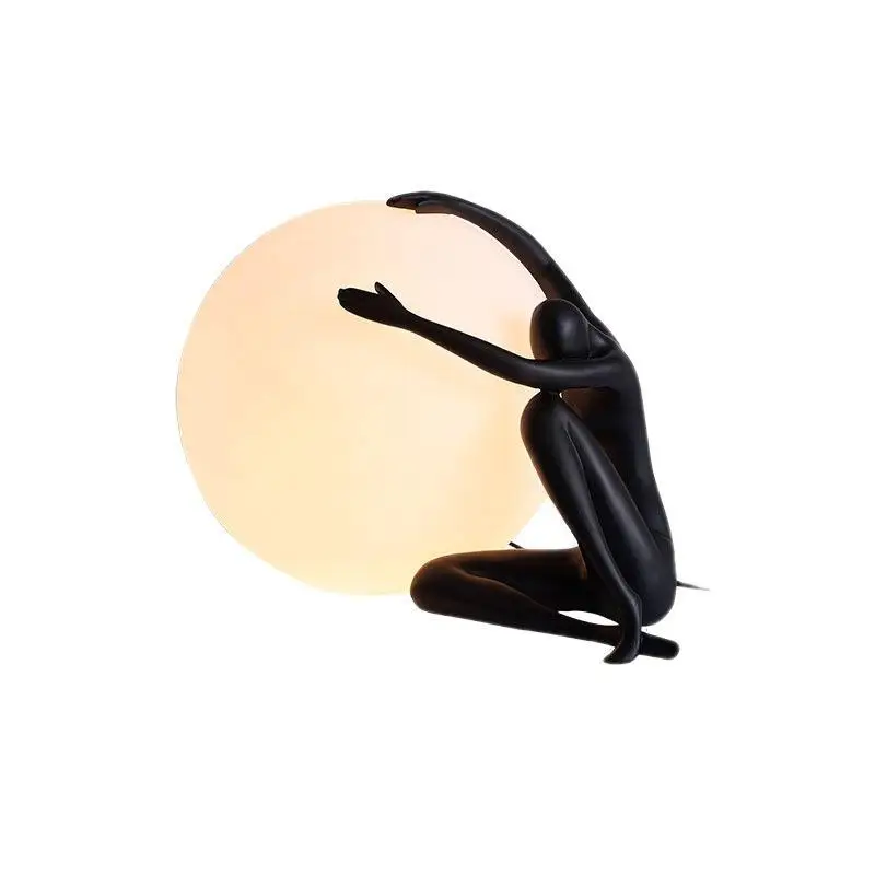 

Body art decorative table lamp modern minimalist designer model room living room bedroom resin art moon