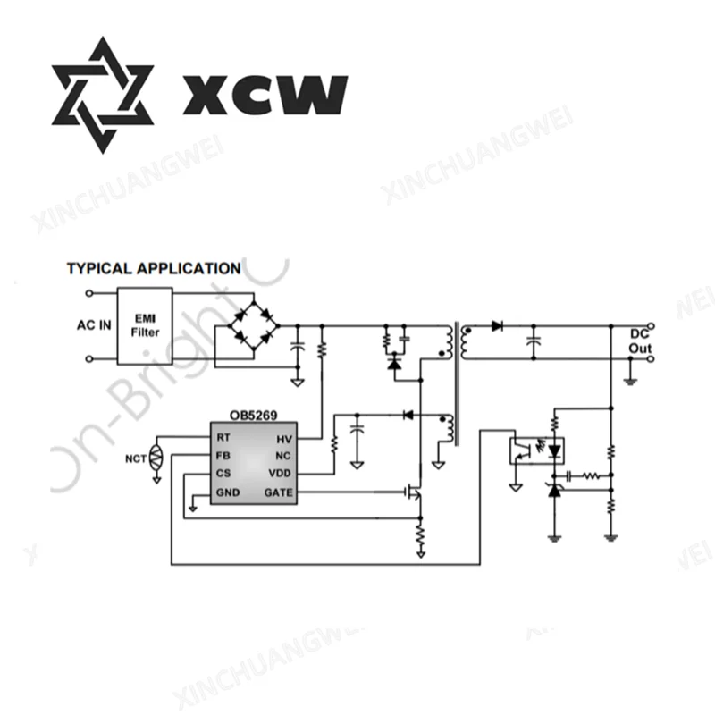 10Pcs OB5269 OB5269CPA Sop-8 Hoge-Voltage Opstarten Power Management Drive Chip In Voorraad